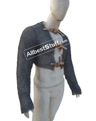 8 mm Full Flat Riveted Maille Voider Closed Chest & Arm Coverage