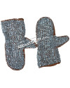 Aluminum Round Riveted Leather Maille Mittens image 1
