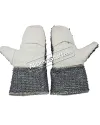 Flat Wedge Riveted Maille Padded Linen stitched Mittens image 3