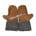 Round Riveted Leather Chain Mail Mittens