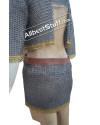 8 mm Flat Riveted with Solid Ring Chainmail Half Body Shirt & Skirt Combo image 1