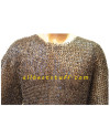 Medieval Chain Mail Armour Flat All Dome Riveted Actual Chest 44 image 1