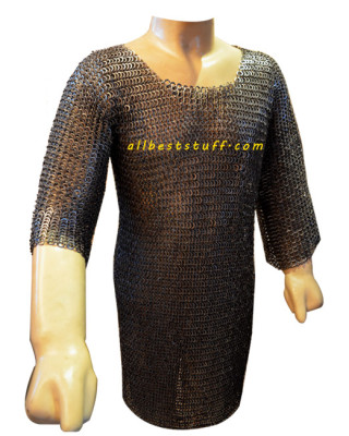 European 4 in 1 Chain Mail Hauberk XL Dome Riveted Chest 50