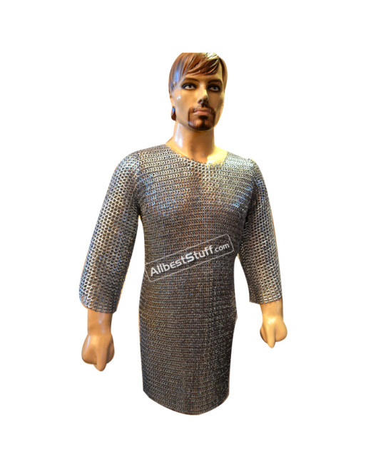 Knight Armour Viking Maille 8 mm Flat with Alternate Solid Chest 40 image