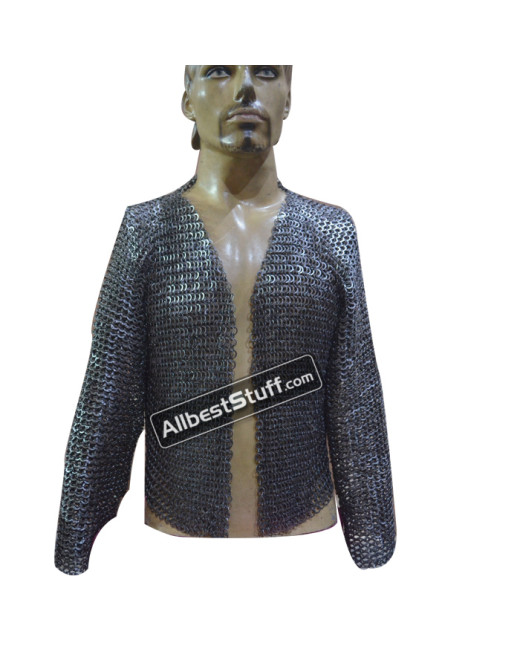 Medieval Maille Half Shirt 8 mm Flat Riveted Solid image