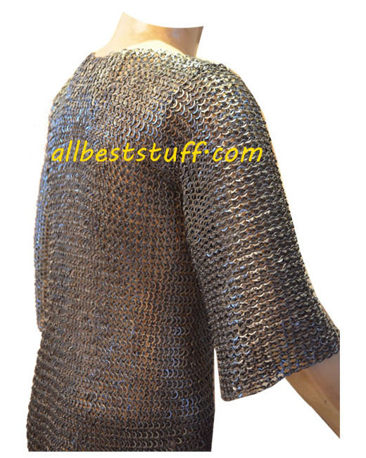 Medieval 8 mm Flat Riveted Washer Chain Mail Hauberk Chest 50