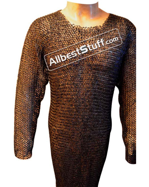 Viking Maille 6 MM Flat Solid Ring Full Sleeve Chest 44 image