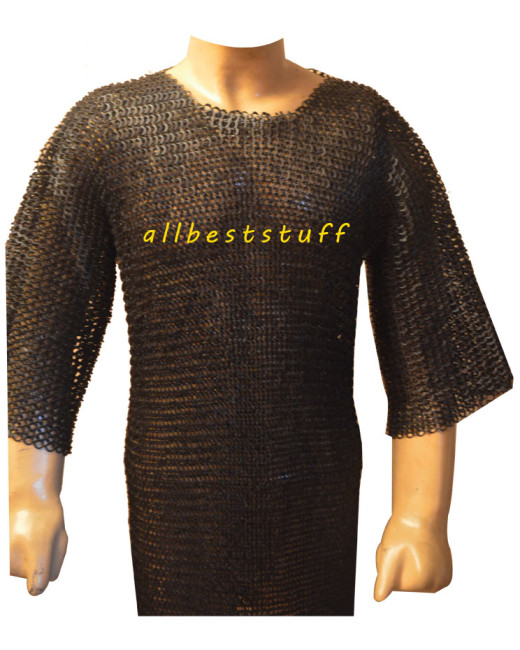 XXL Chain Mail Haubergon 8 mm Flat Riveted Solid Chest 58 image