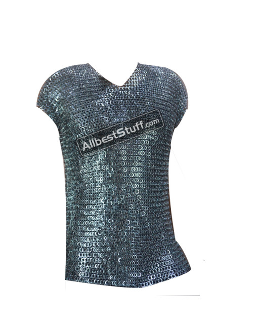 Long Length Riveted Chain Mail Hauberk Chest 48 Sleeveless