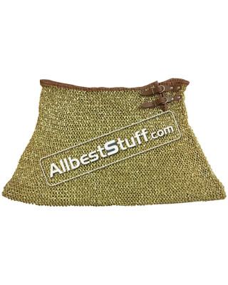 Solid Brass Round Riveted Chain Maille Skirt