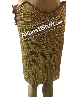 Brass Chain Maille Full Flat Riveted Solid Brass Ring Chain Mail Skirt