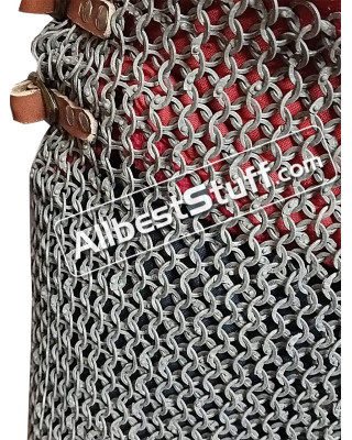 Chainmail Aluminum 10 mm Flat Dome Riveted Maille Skirt