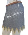 Stainless Steel 6 mm Flat Riveted Alternating Solid Ring Maille Skirt image 1