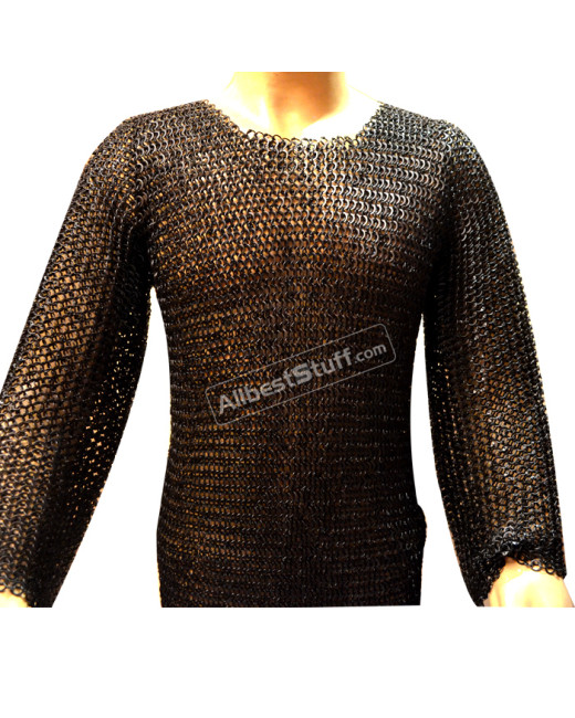 Round Riveted Flat Solid Maille Large Chest 44 Short Sleeve