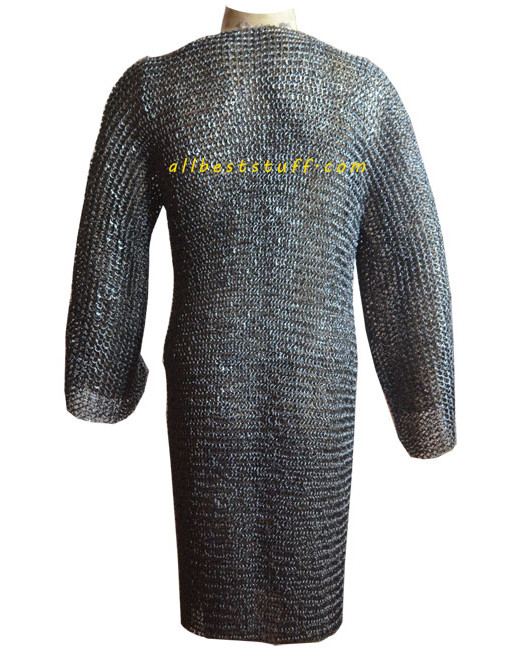 Chain Mail Byrnie strong 16 gauge Round Riveted Chest 56 image