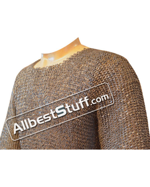 Maille Hauberk 6 MM 40 Chest mid Sleeve length image