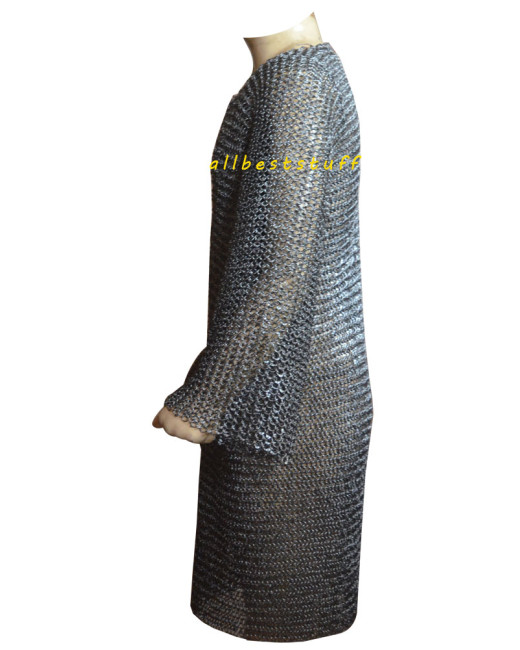 Medieval Maille Armour Small Dense Round Riveted Chest 52 image