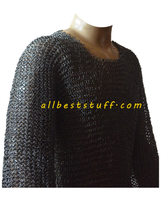 Round Pin Riveted Chain Mail Knight Armour Maille Chest 42 image