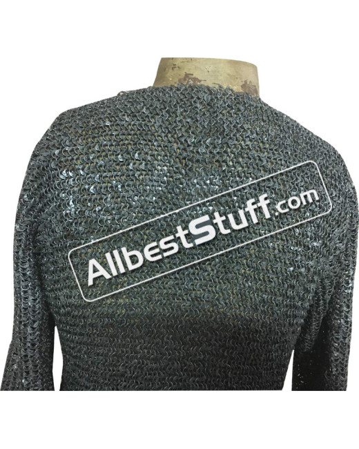 Half Sleeve 6 MM Chain Mail Shirt Round Riveted Chest 36 image