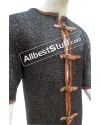 Half Sleeve Chain Mail Hauberk Round Riveted Solid Chest 52 image 7