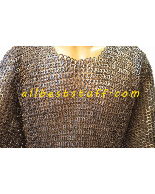 Riveted Stainless Steel Ring Chainmail Short Length Chest 36 image