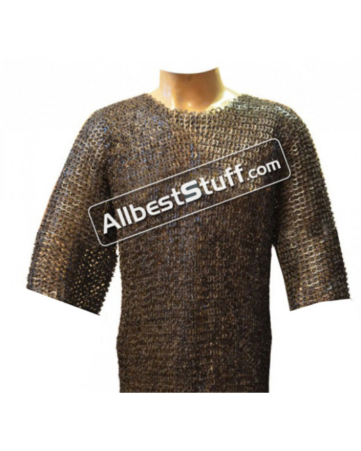 Chainmail Shirt for Chest 34 inches Stainless Steel Dome Riveted image