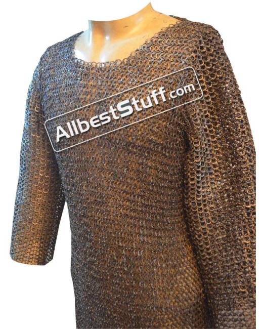 Flat Riveted Titanium Chainmail Shirt Chest 46