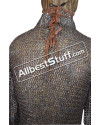 High Collar Titanium Chain Mail Hauberk Chest 40 image 6