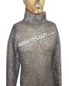 High Collar Titanium Chain Mail Hauberk Chest 40 image 7