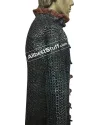 High Neck Collar Titanium Chain Mail Hauberk Front Open Chest 56 image 4