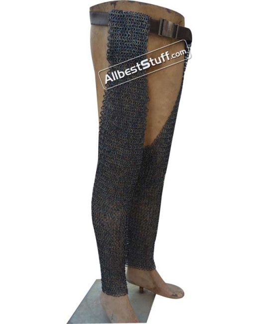 Titanium Chain Mail Chausses Length 36