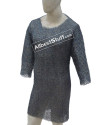 Titanium Chainmail Hauberk chest 44 Flat Riveted 9 mm image 1