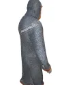 Titanium Flat Riveted Maille Shirt Front Open Close with Leather Strap image 4