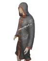 Titanium Flat Riveted Maille Shirt Front Open Close with Leather Strap image 5