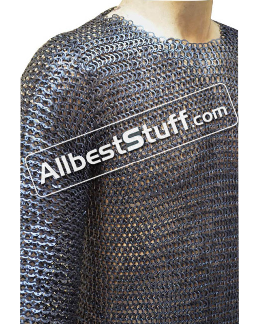 8 MM Wedge Riveted Chain Mail Flat Solid Chest 52 image