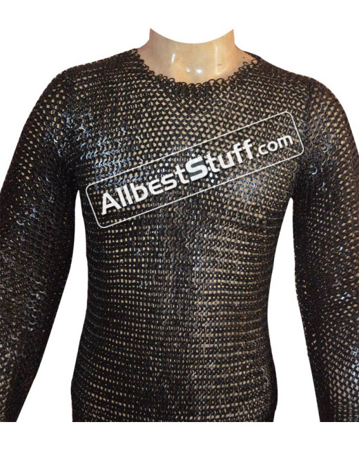 Wedge Riveted Maille 8 MM Chest 60 Solid Ring