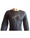 Extra Large Flat Wedge Riveted Solid Ring Chainmail Chest 55 inch image 2