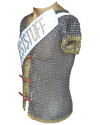 Stainless Steel Chainmail Flat Riveted Front Open Sleeveless Shirt image 2