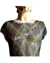 Maille Hauberk Butted Chain Mail Shirt Sleeveless Brass Design image 2