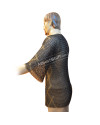 Maille Hauberk Butted Chain Mail Shirt with Brass Design image 3