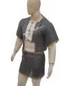 6 mm Flat Riveted with Solid Ring Chainmail Half Body Shirt & Skirt Combo image 1