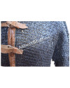 Flat Riveted Solid Chain Mail Half Shirt Front Buckle image 1