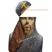 Round Riveted Alternating Solid Half Coif