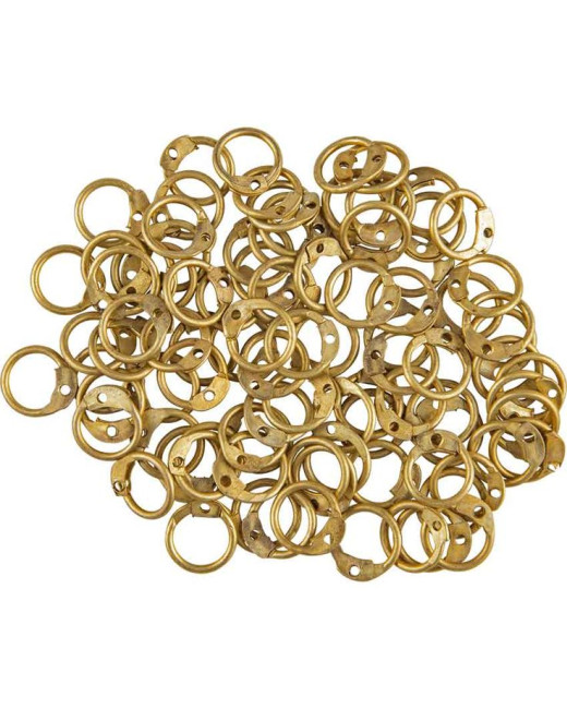 9 MM Round Brass Rings and Rivets Pack