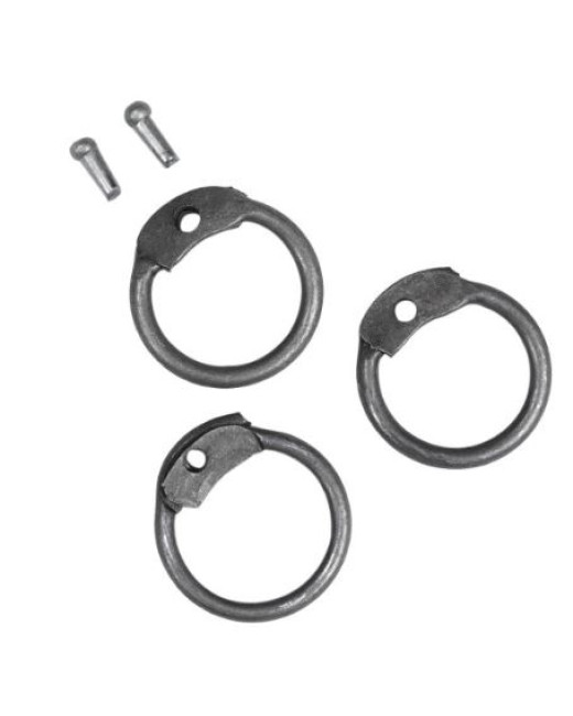 9 MM 16 Gauge Loose Round Ring with Pin Rivets