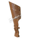Medieval Leather Gothic Gauntlets Hand Protection Light Brown image 1