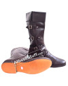 SALE! Medieval Leather Boots Long 4 Buckle Brown image 1