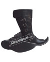 Medieval Leather Boots Long 5 Buckle Black image 3