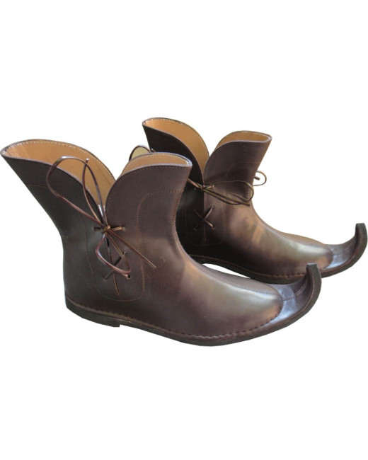Medieval Leather Pirate Shoes Brown