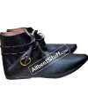 Medieval Leather Shoe Single Brass Buckle image 2